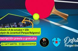 Torneo de tenis de mesa en el Galpón de Juventud